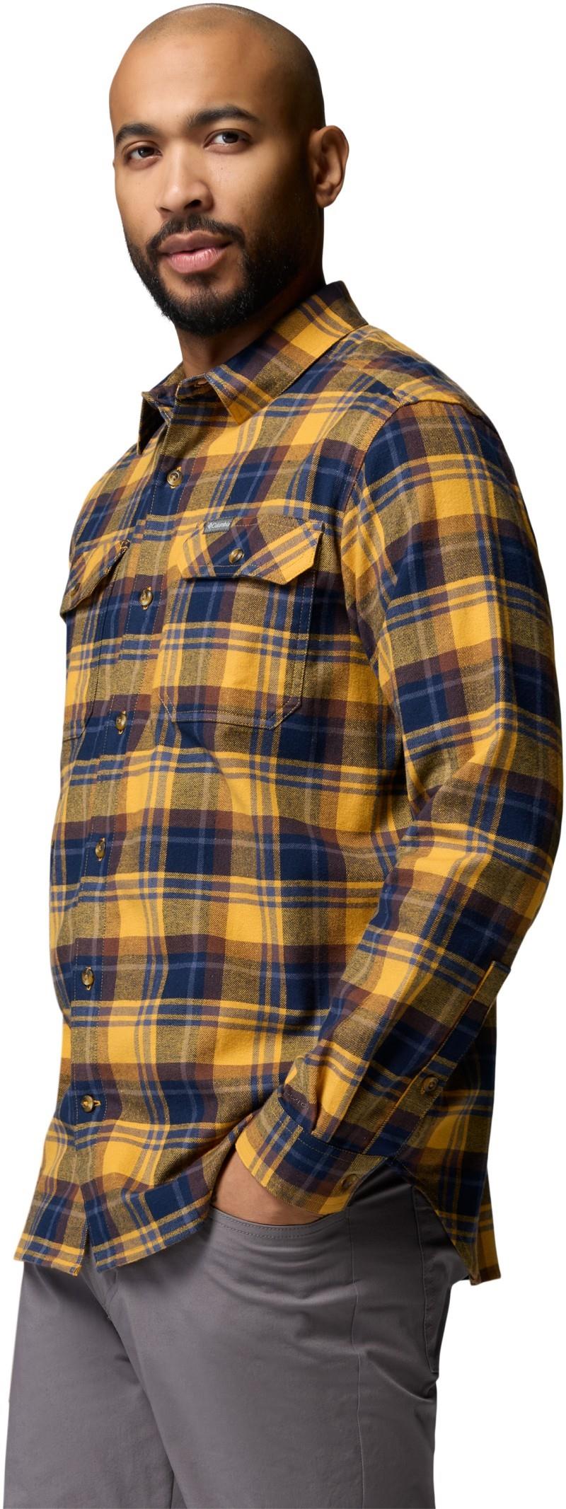 Flare Gun Stretch Flannel, Extended - Mens - squash dispersed plaid 1