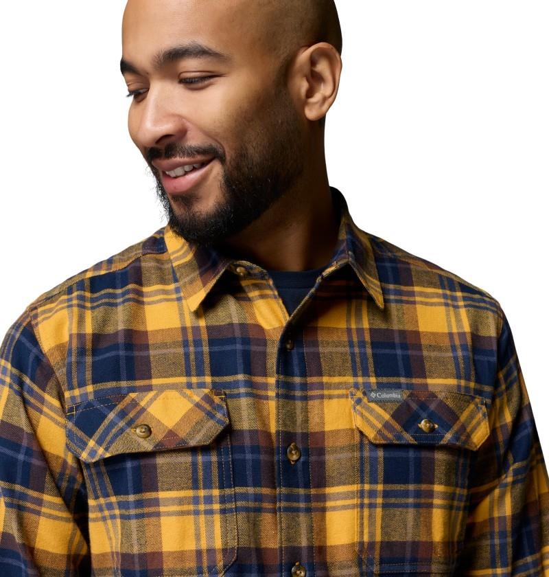 Flare Gun Stretch Flannel, Extended - Mens - squash dispersed plaid 1