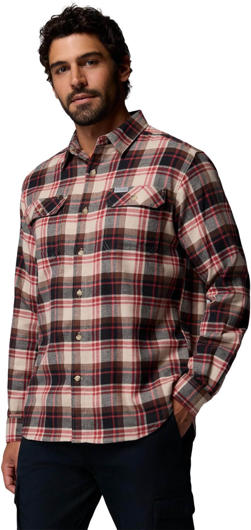 Flare Gun Stretch Flannel - Mens - ancient fossil / dispersed plaid 1