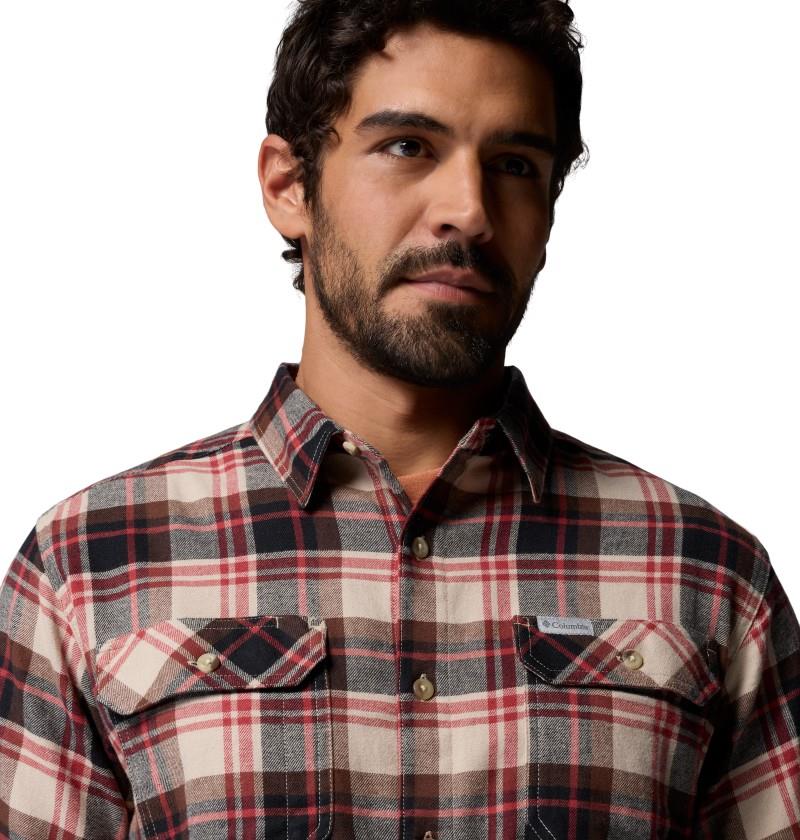 Flare Gun Stretch Flannel - Mens - ancient fossil / dispersed plaid 1