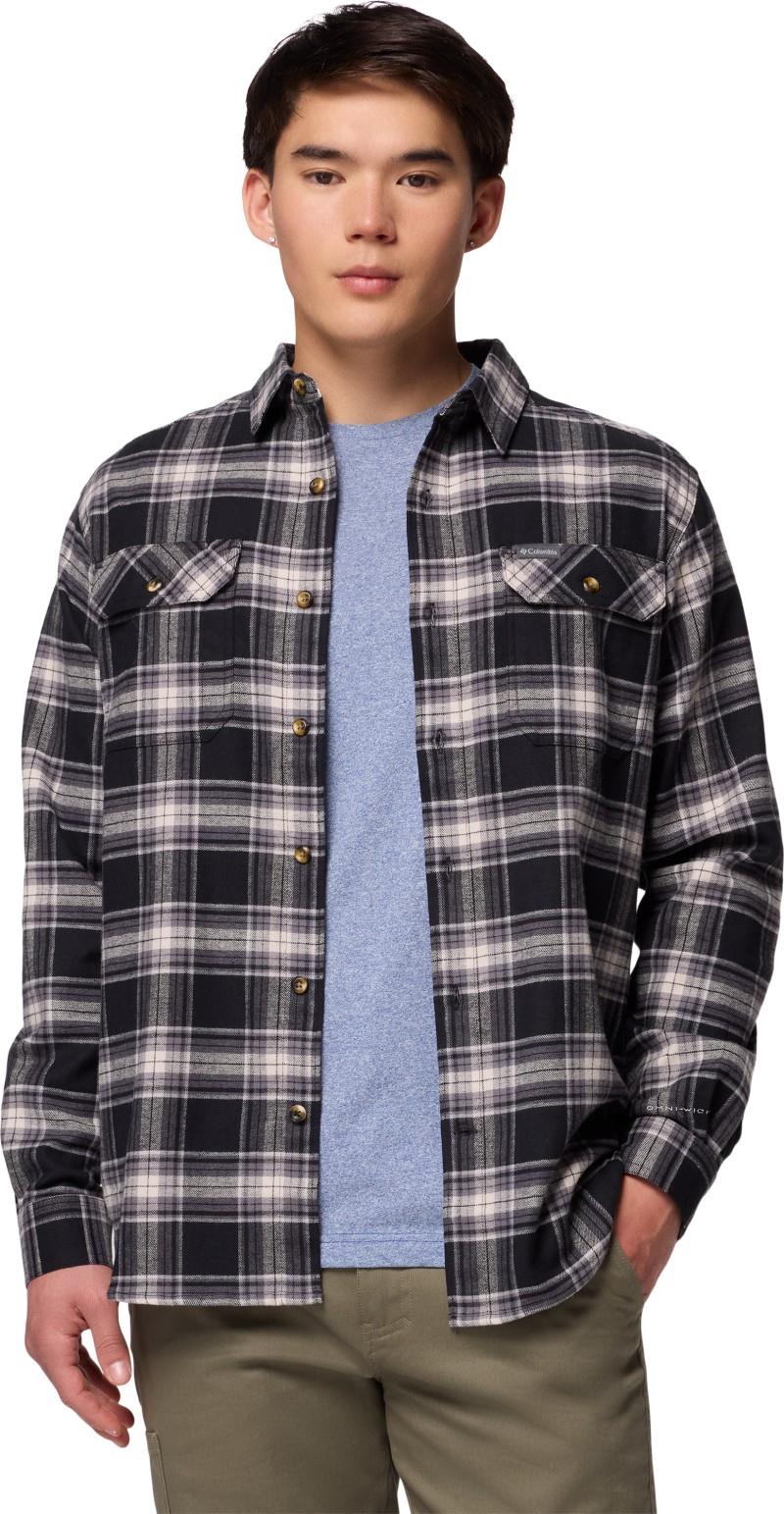 Flare Gun Stretch Flannel - Mens - black two lane tartan 1