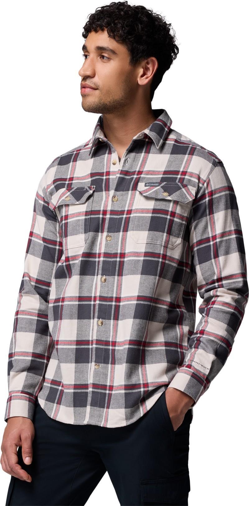 Flare Gun Stretch Flannel - Mens - dark stone trails edge plaid 1