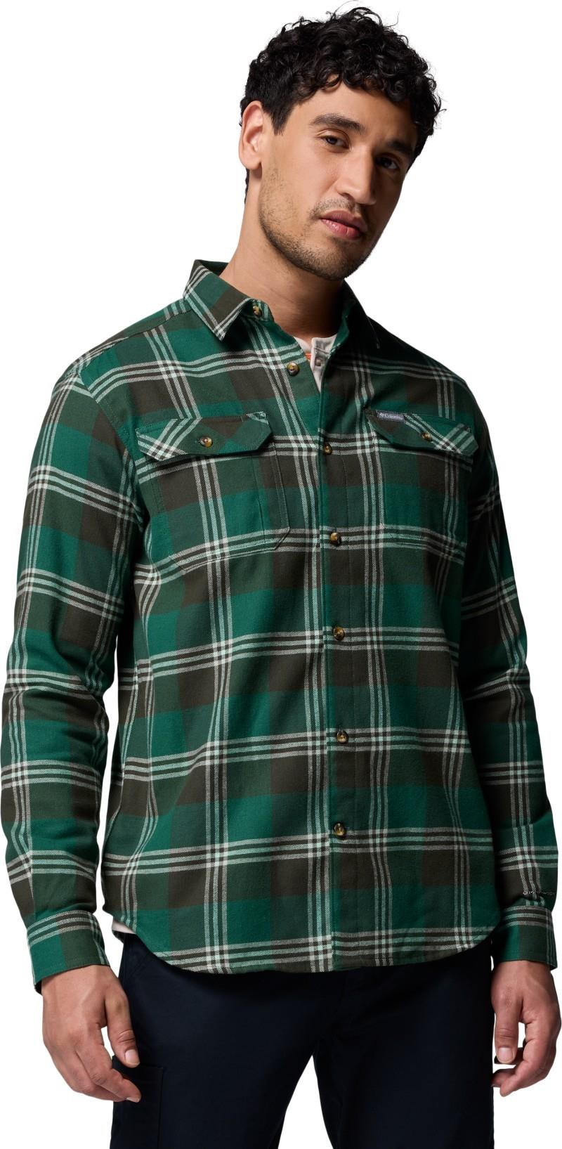 Flare Gun Stretch Flannel - Mens - rain forest trails edge plaid 1