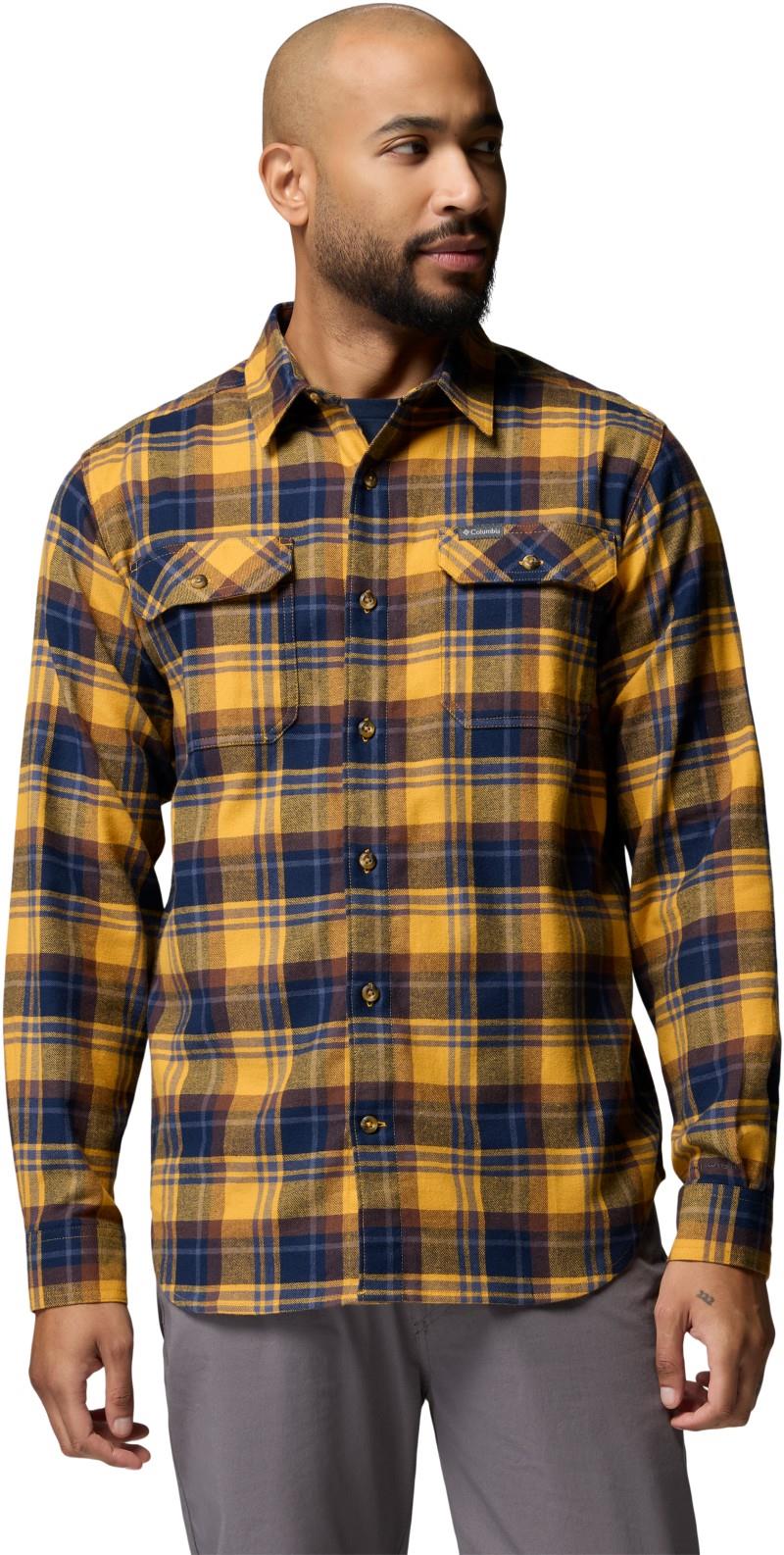 Flare Gun Stretch Flannel - Mens - squash dispersed plaid 1