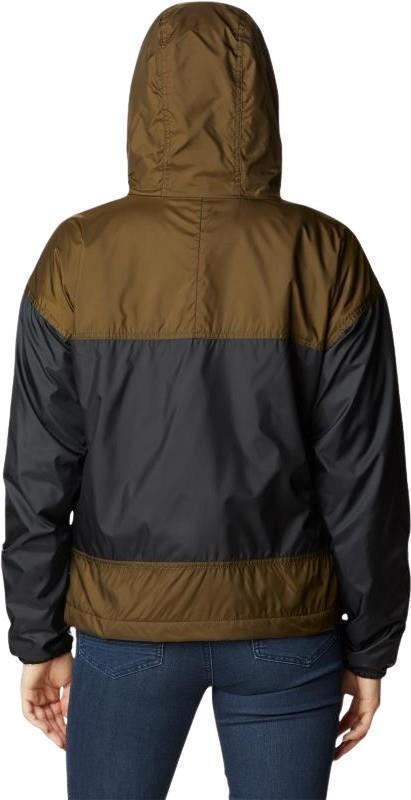 Flash Challenger Lined Windbreaker - Womens - Black / Olive Green 2