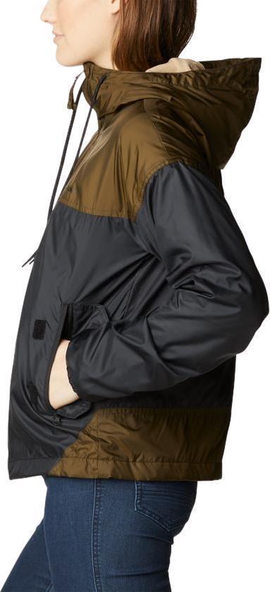 Flash Challenger Lined Windbreaker - Womens - Black / Olive Green 3