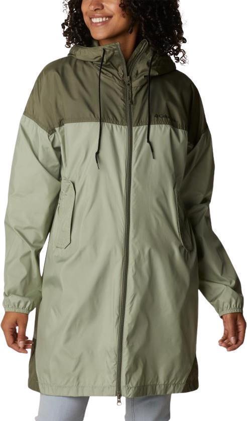 Flash Challenger Long Windbreaker - Womens - Safari / Stone Green 1