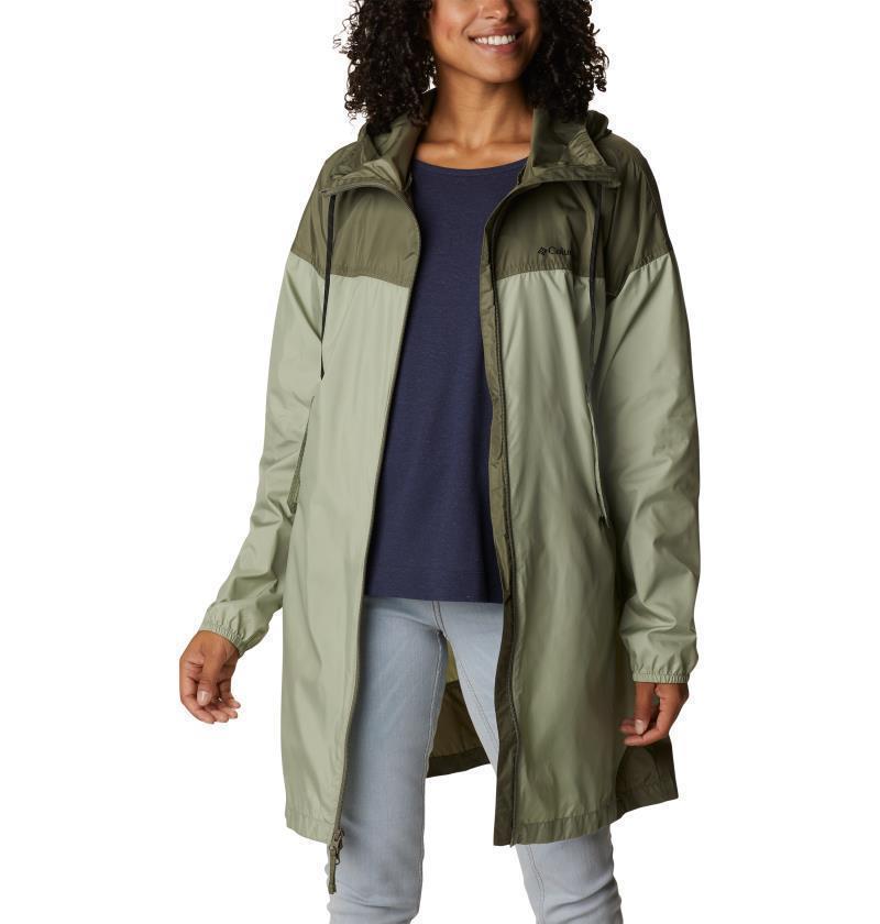 Flash Challenger Long Windbreaker - Womens - Safari / Stone Green 4