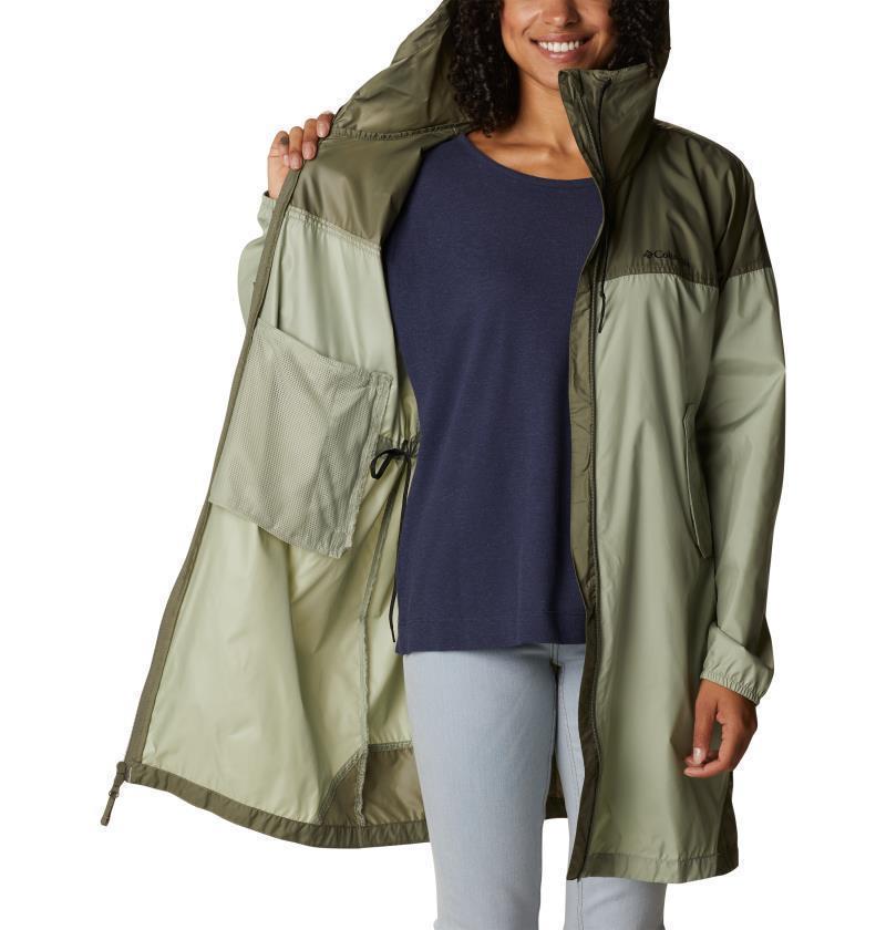Flash Challenger Long Windbreaker - Womens - Safari / Stone Green 5