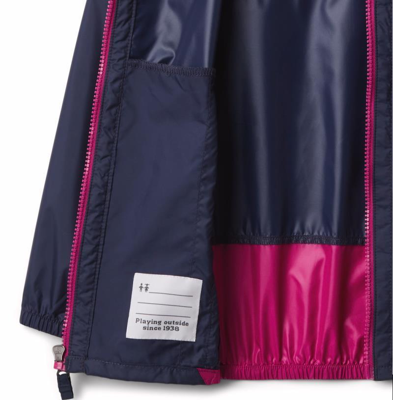 Flash Challenger Windbreaker - Youth Girls - Nocturnal / Wild Fuchsia 3
