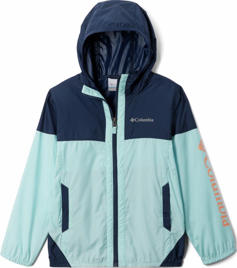 Flash Challenger Windbreaker - Youth Girls - Spray / Collegiate Navy 1