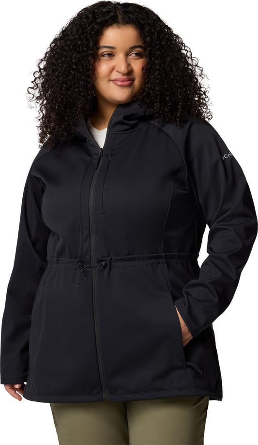 Flora Park II Softshell Jacket, Extended - Womens - black 1