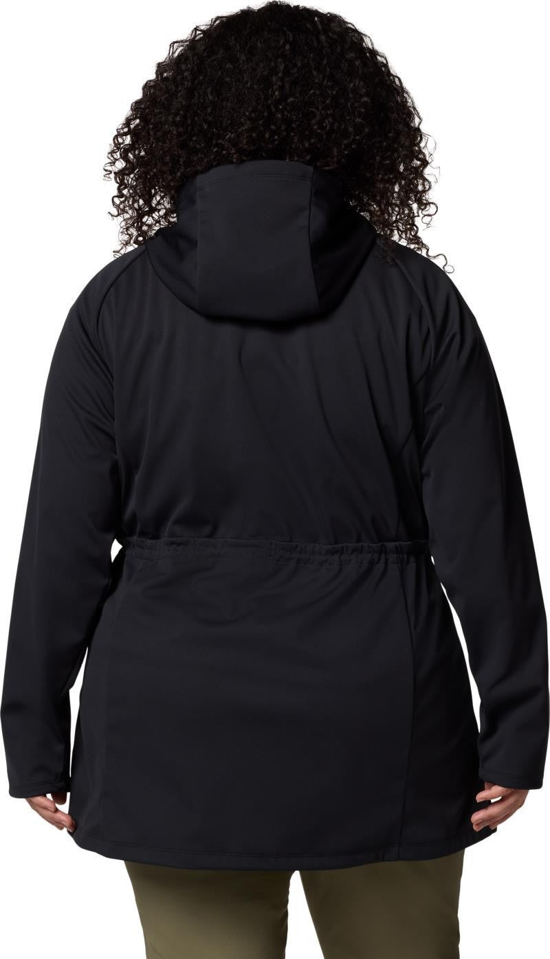 Flora Park II Softshell Jacket, Extended - Womens - black 1
