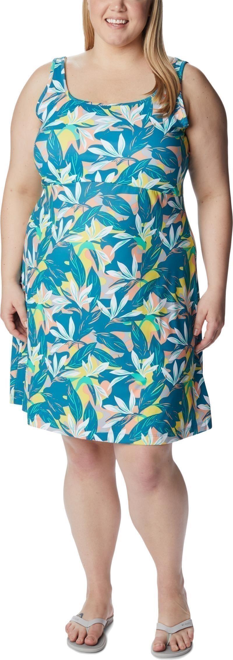 Freezer III Dress, Extended - Womens - electric turquoise hidden paradise 1
