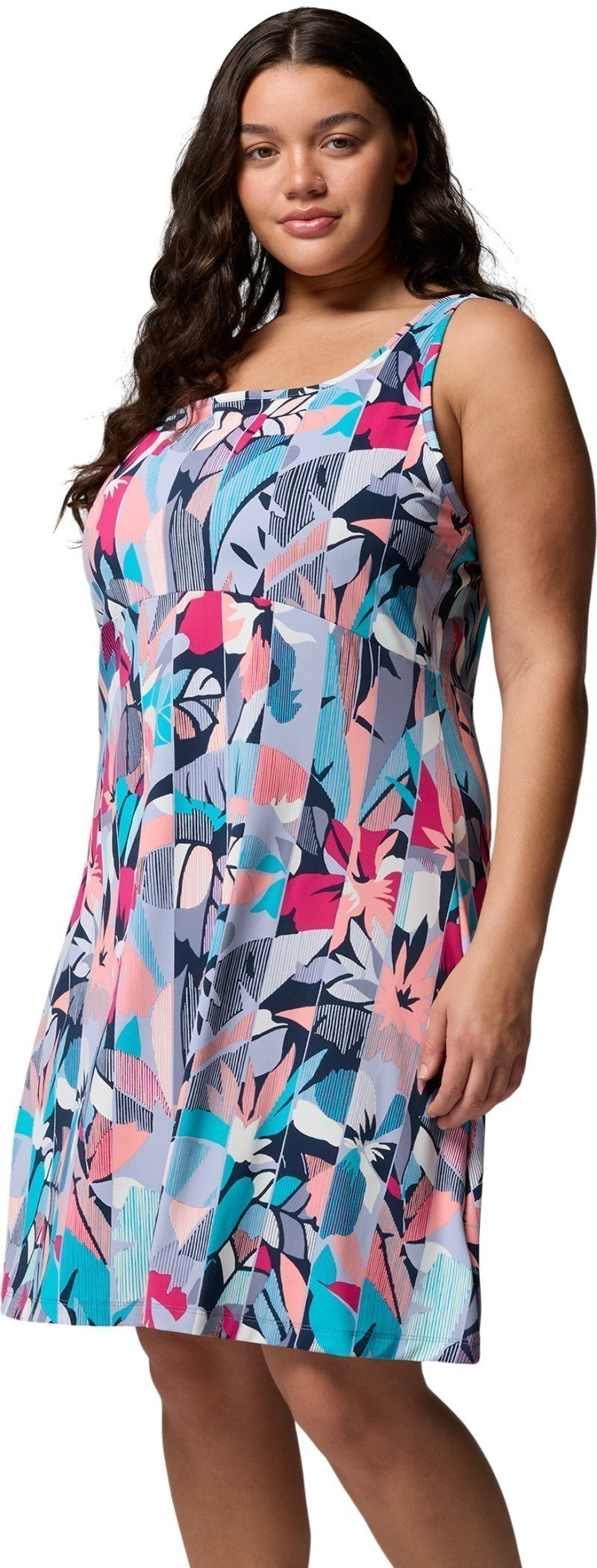 Freezer III Dress, Extended - guava pink tropicview 1