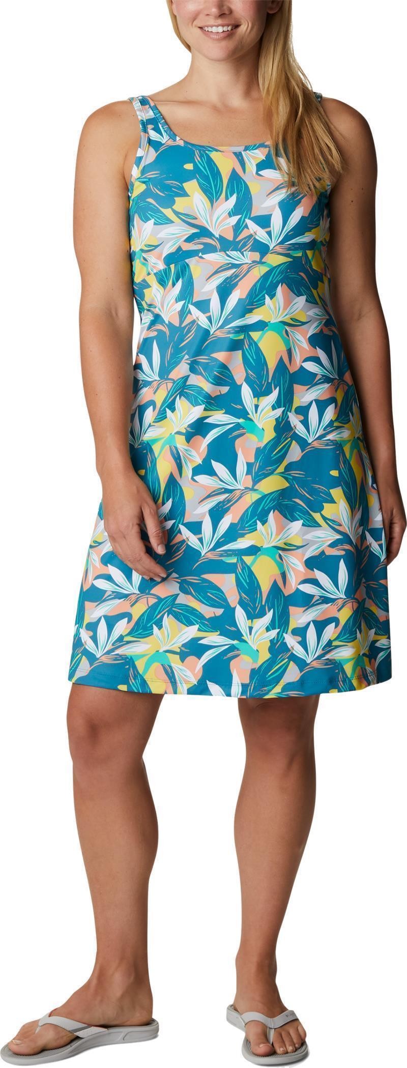 Freezer III Dress - electric turquoise hidden paradise 1