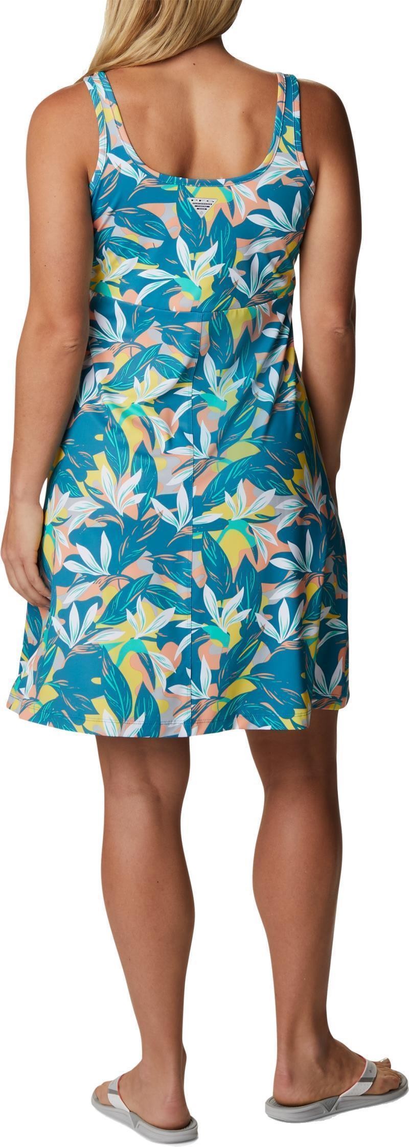 Freezer III Dress - electric turquoise hidden paradise 1