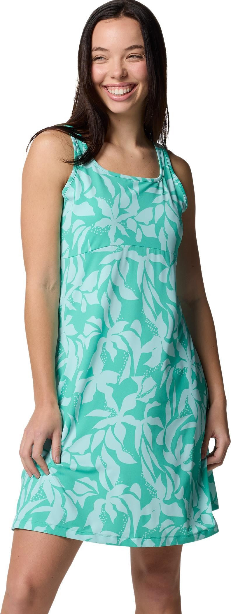 Freezer III Dress - glaze green broadleaf 1