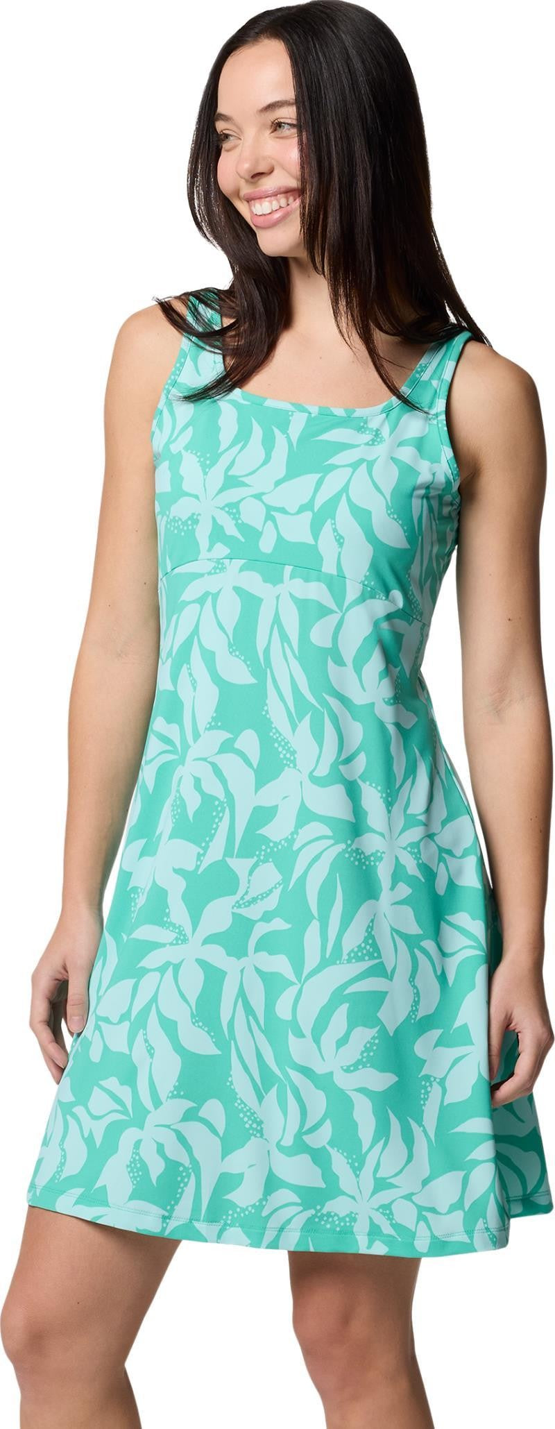 Freezer III Dress - glaze green broadleaf 1