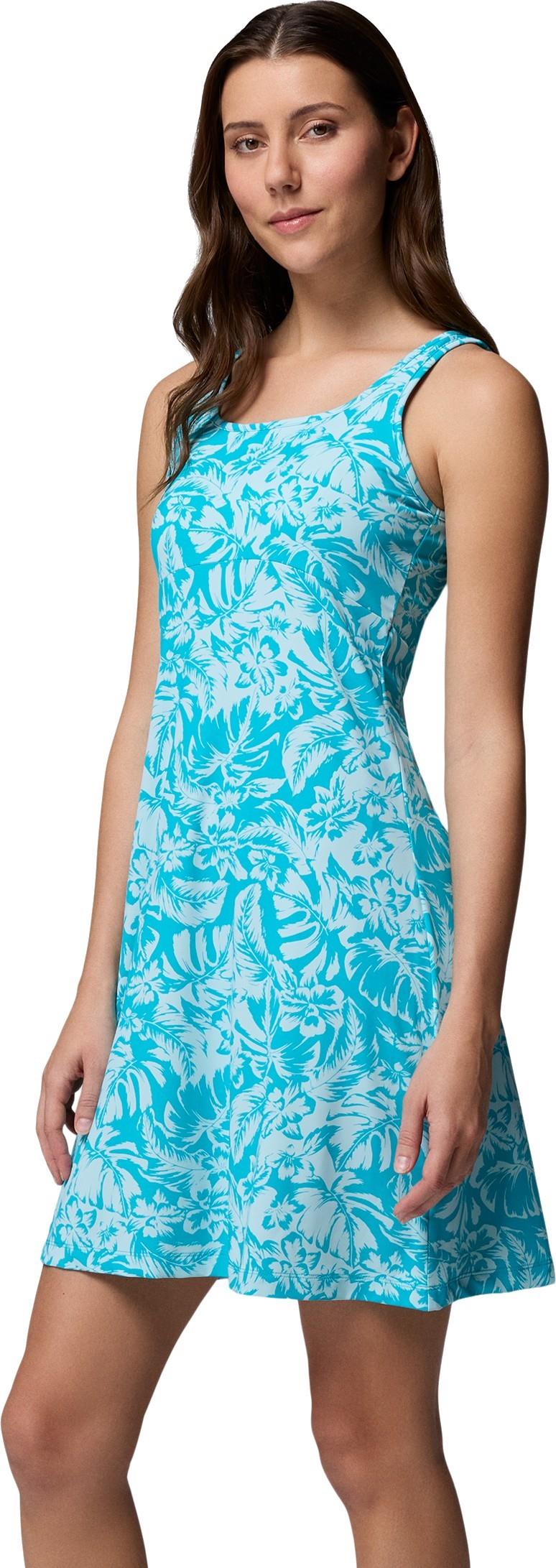 Freezer III Dress - ocean teal vacay blooms tonal 1