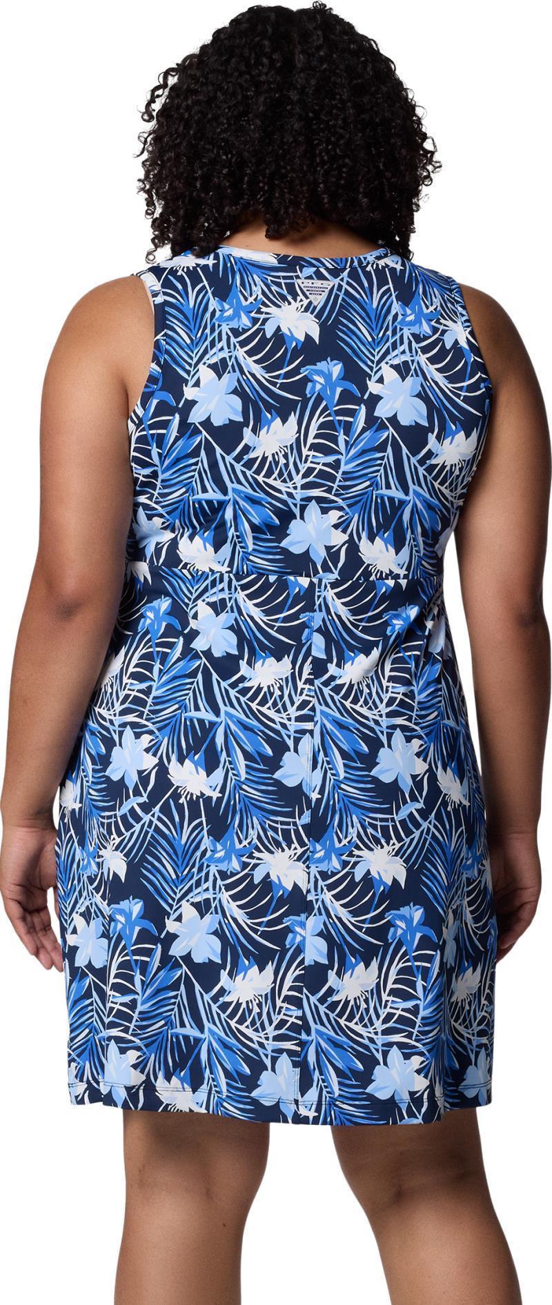 Freezer Tank Dress, Extended - collegiate navy tropicfield 1