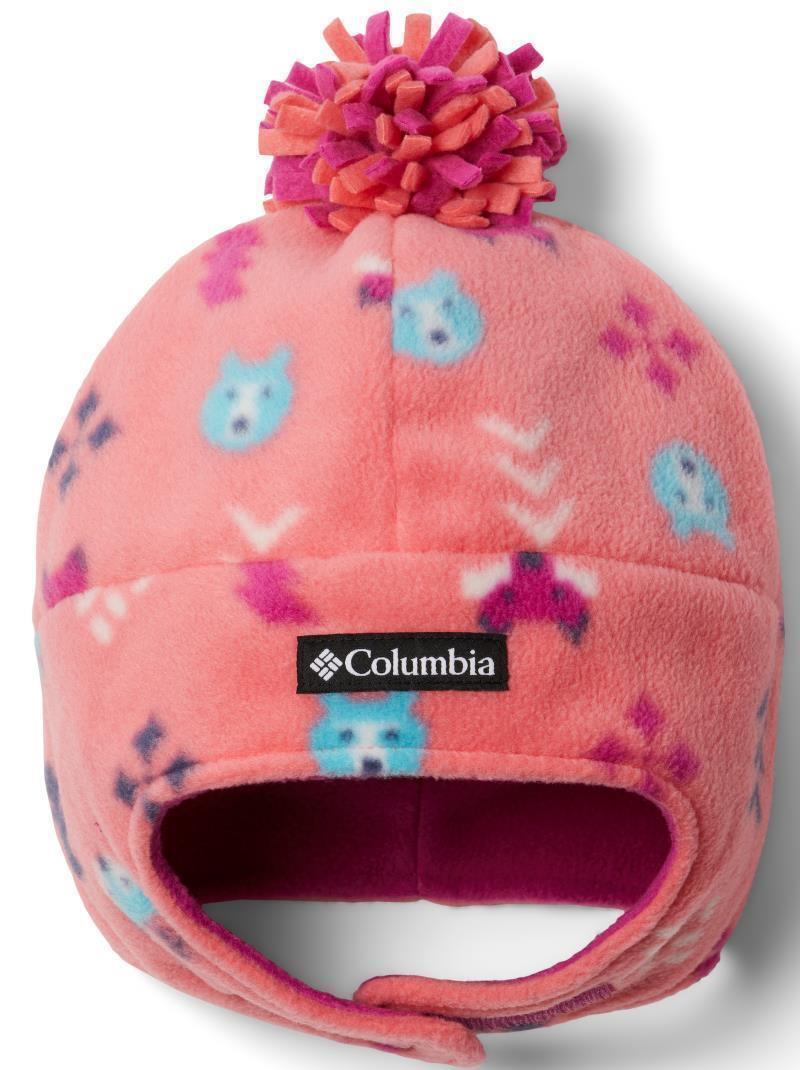 Frosty Trail II Earflap Beanie - Youth - Blush Pink Woodlands Print 1
