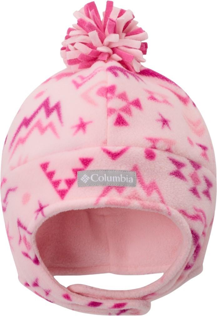 Frosty Trail II Earflap Beanie - Youth - satin pink peaked 1