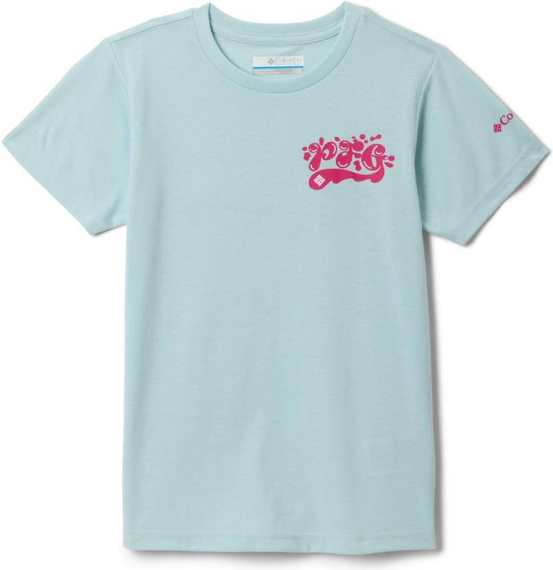 G PFG Palm Waves SS Tee - Youth Girls - marine light graphic 1