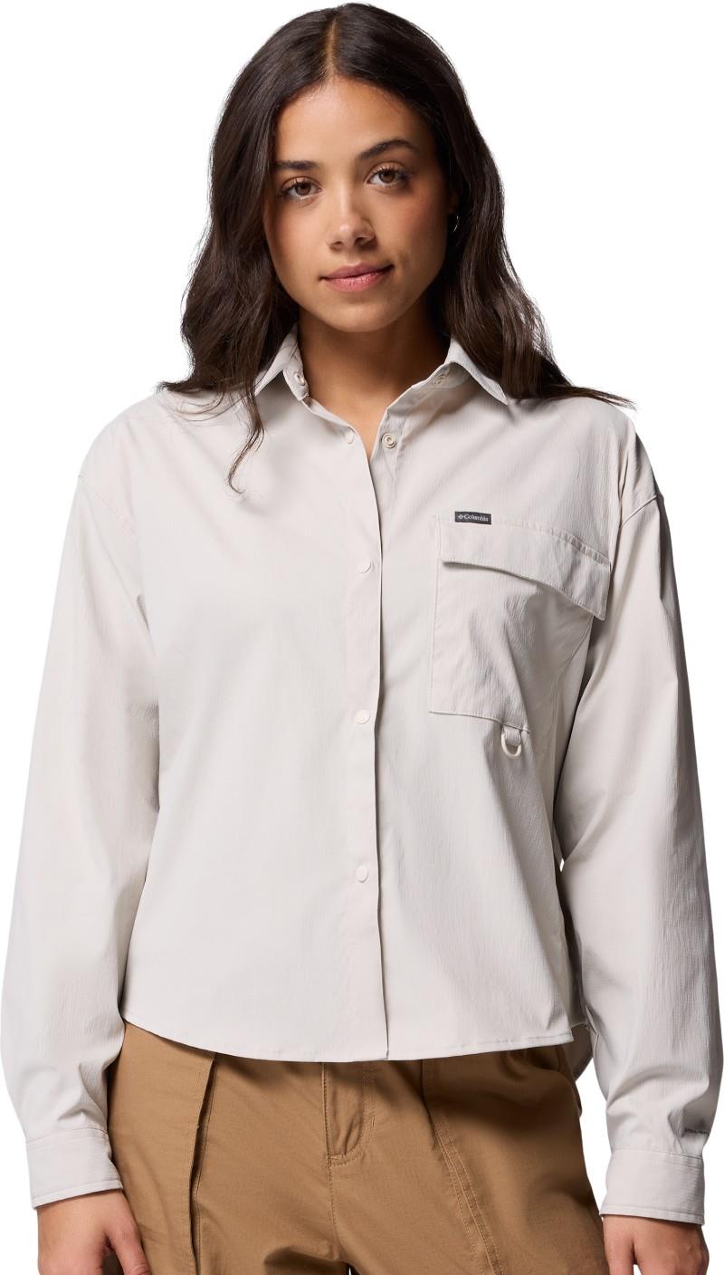 Granite Point Woven LS - Womens - dark stone 1