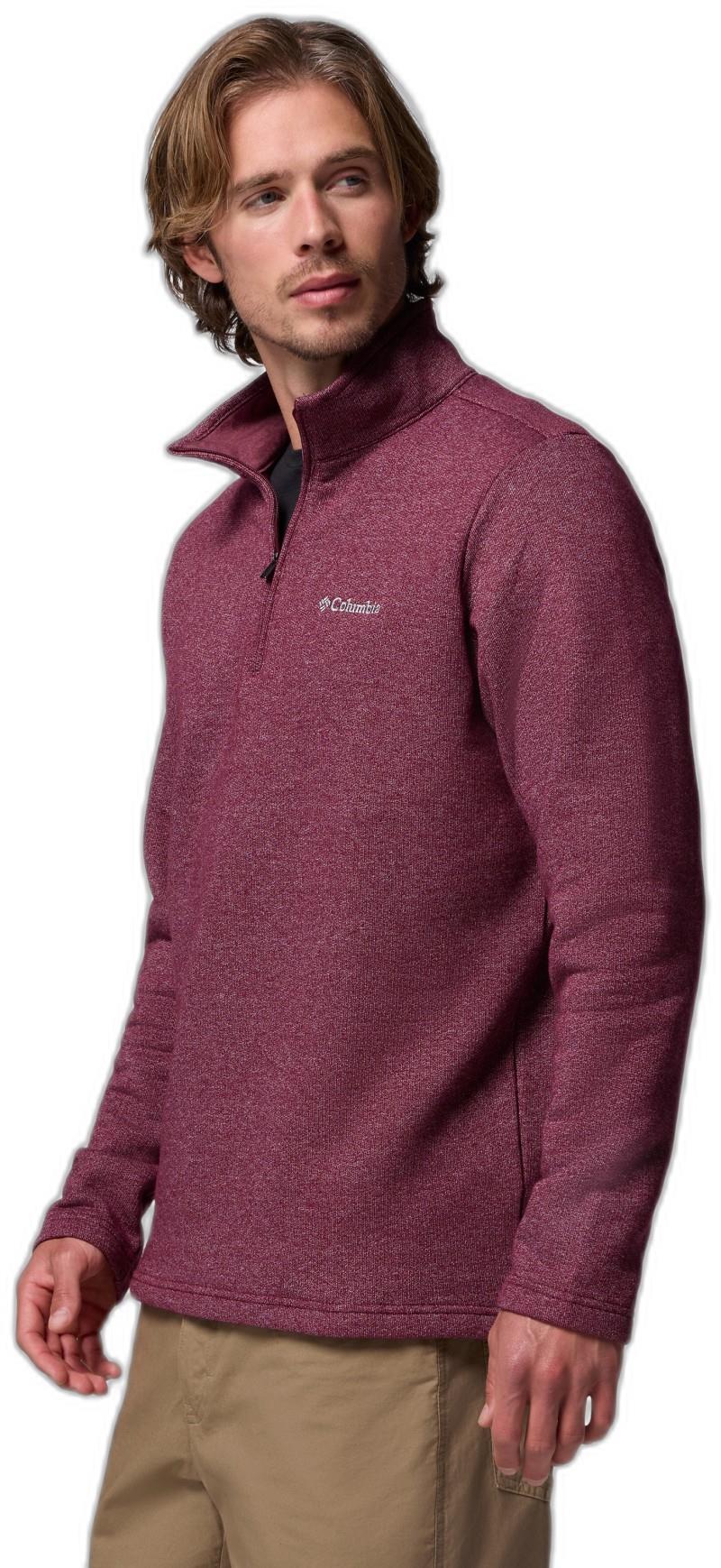 Great Hart Mountain III Half-Zip - Mens - rich wine heather 1