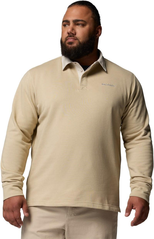 Hart Mountain Collared Pullover, Extended - Mens - oatmeal heather / dark stone 1