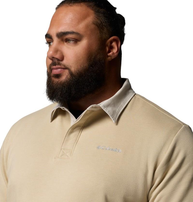 Hart Mountain Collared Pullover, Extended - Mens - oatmeal heather / dark stone 1
