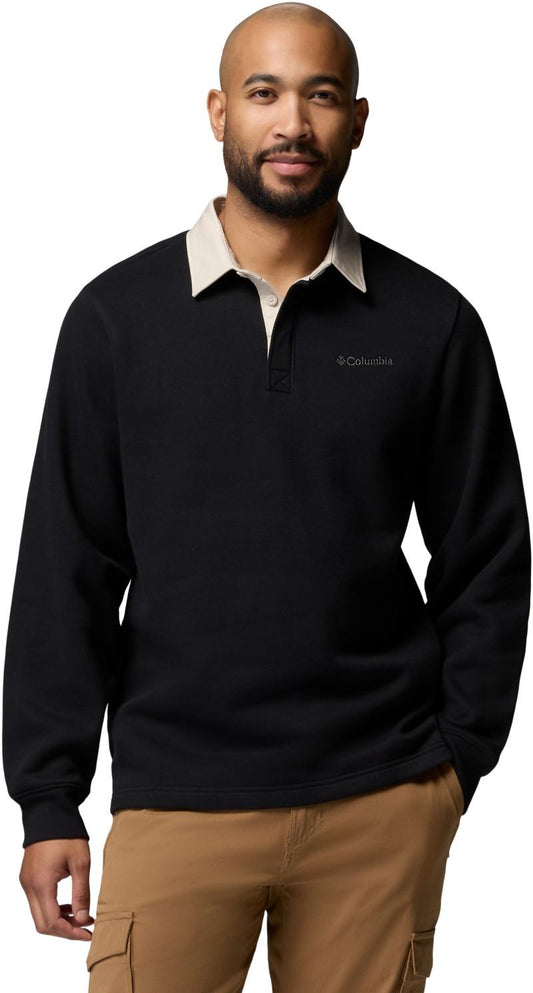 Hart Mountain Collared Pullover - Mens - black / dark stone 1