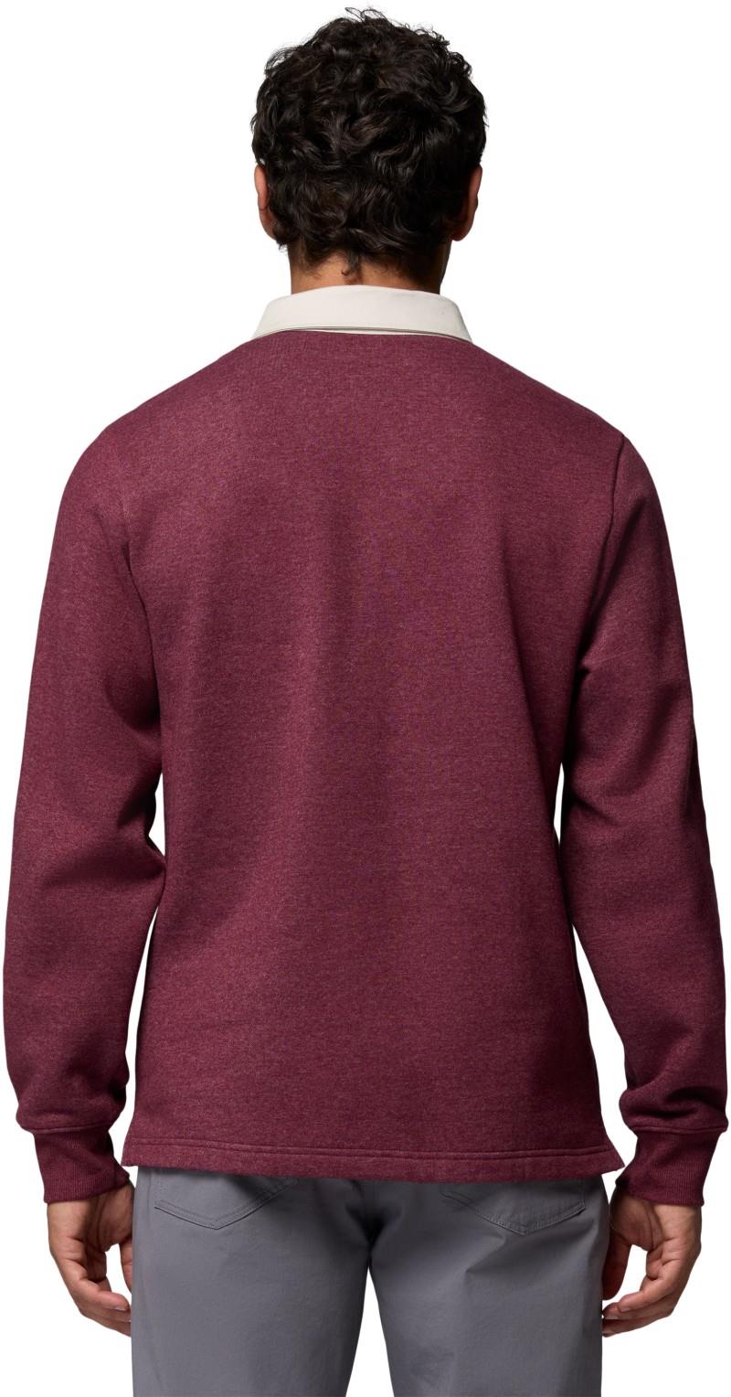 Hart Mountain Collared Pullover - Mens - rich wine heather / dark stone 1