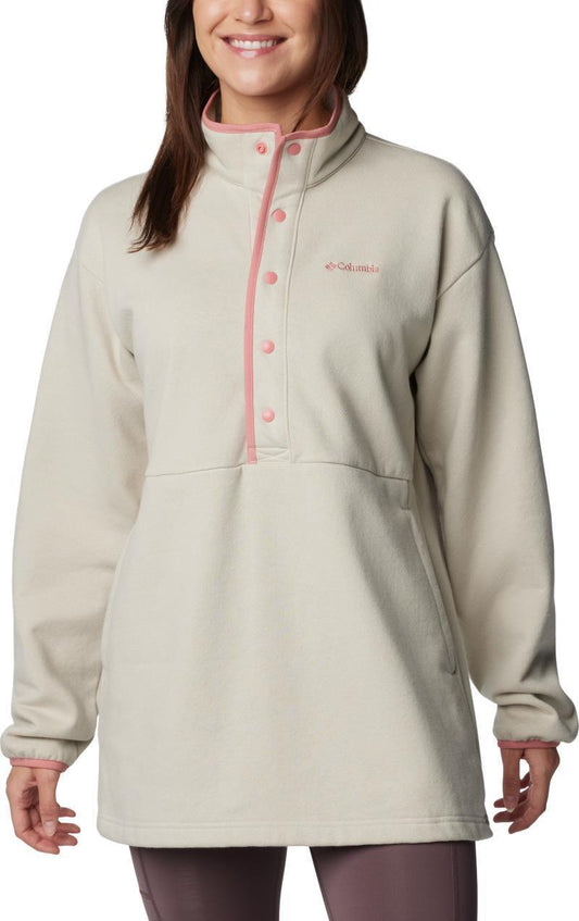 Hart Mountain Half Snap Tunic - Womens - Dark Stone / Pink Agave 1