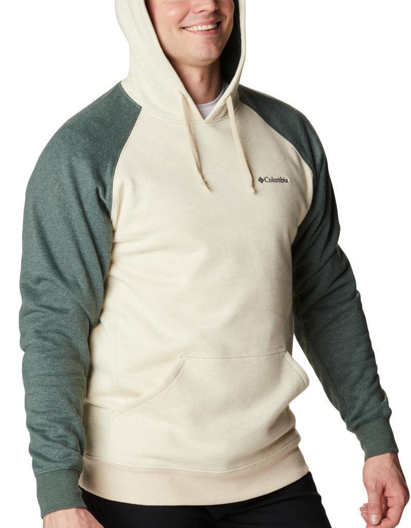 Hart Mountain II Hoodie - Mens - Oatmeal Heather / Spruce Heather 3