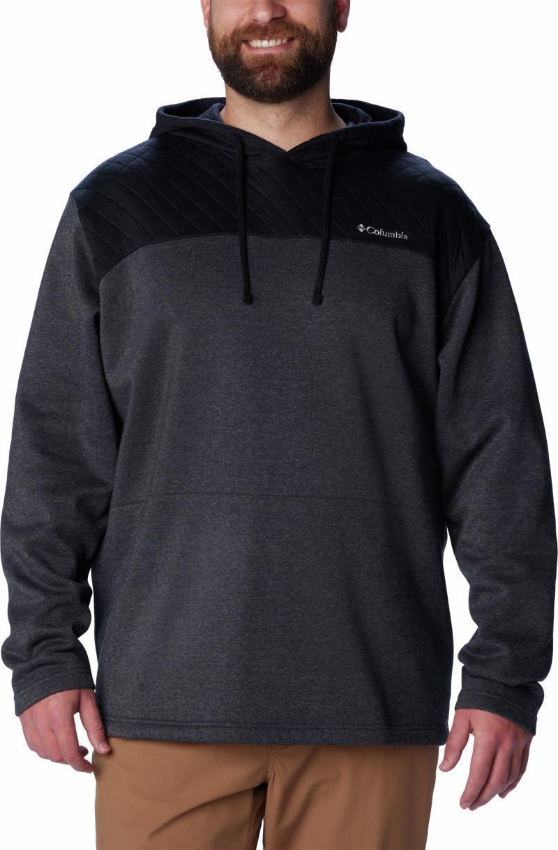 Hart Mountain Quilted Hoodie - Big - Mens - Black Heather 1