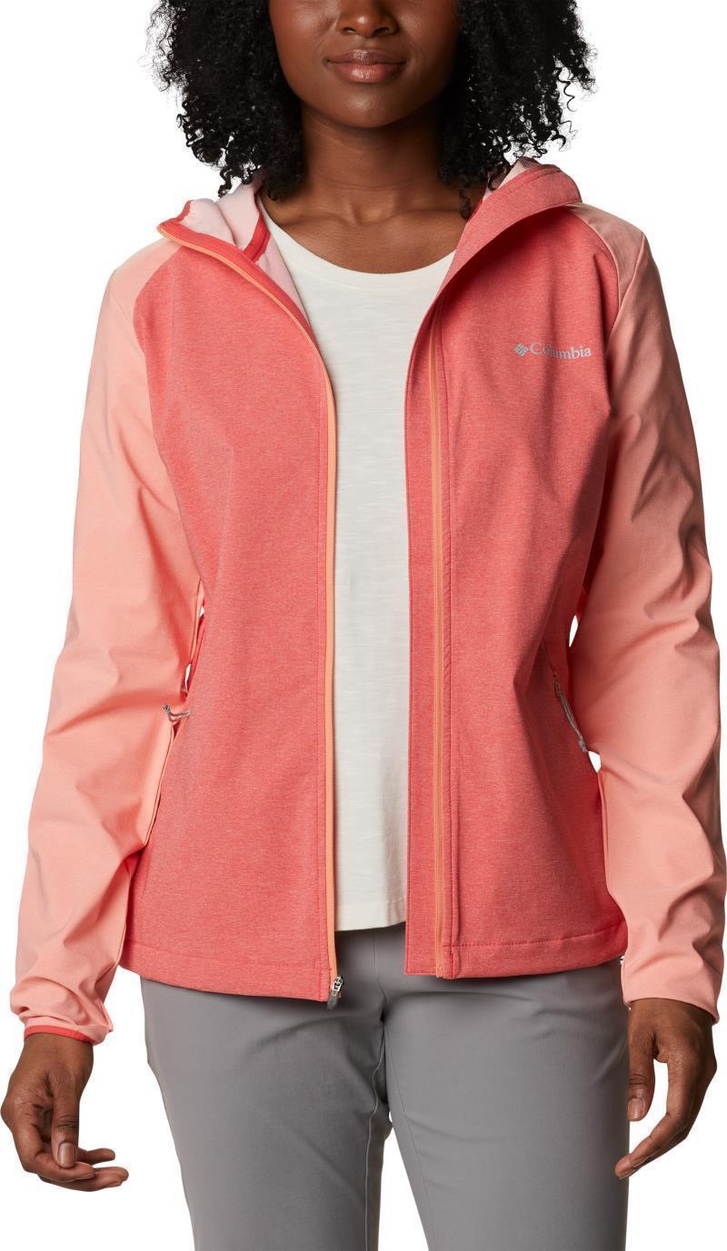 Heather Canyon Softshell Jacket - Womens - Red Hibiscus / Corel Reef Heather 3