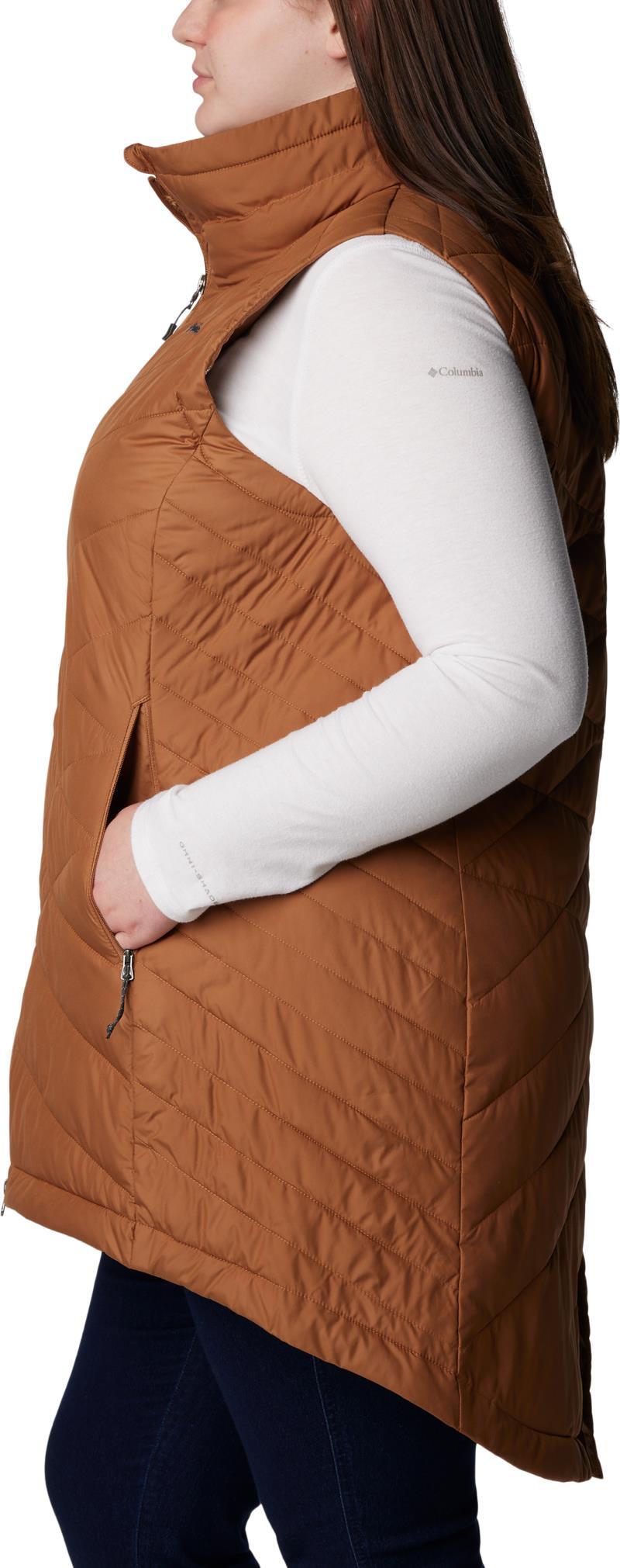 Heavenly II Long Vest, Extended - Womens - Camel Brown 2