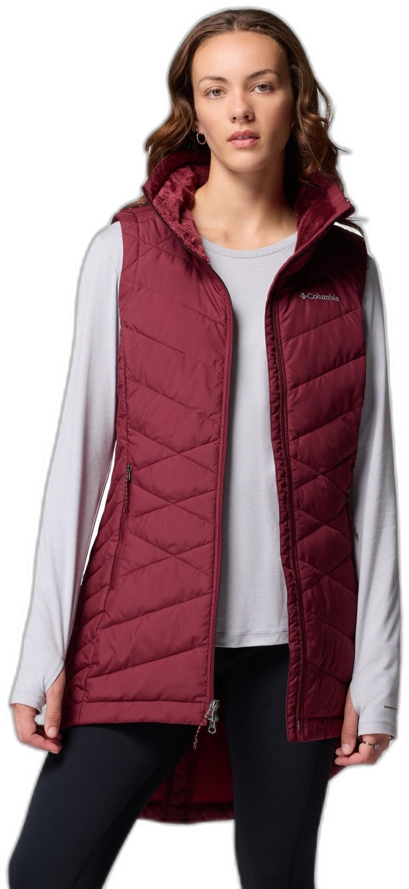 Heavenly II Long Vest - Womens - rich wine 1