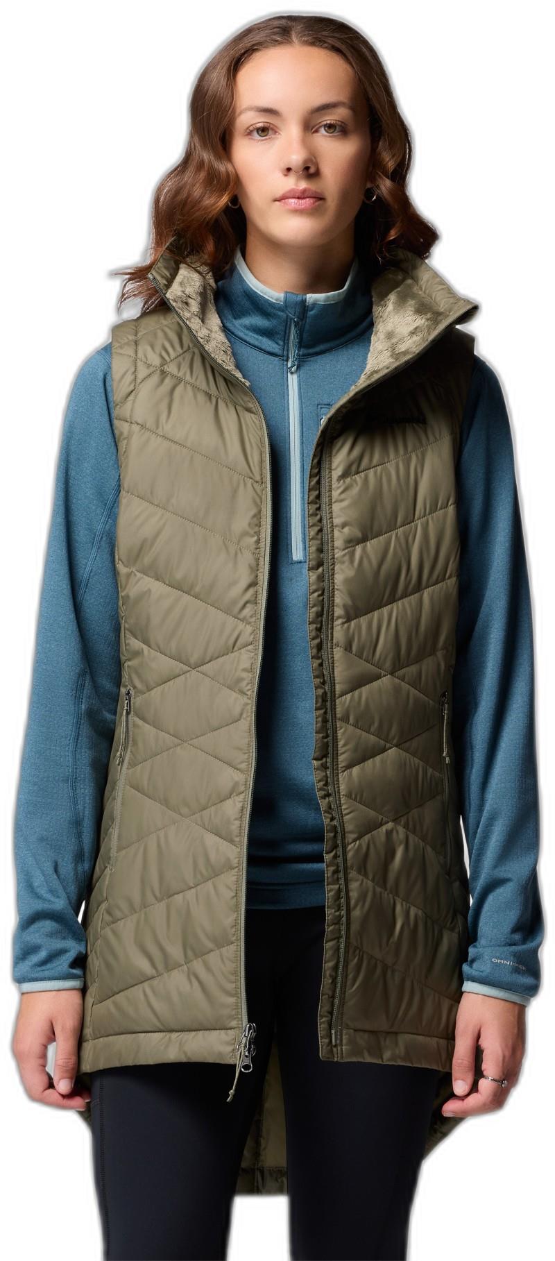 Heavenly II Long Vest - Womens - stone green 1