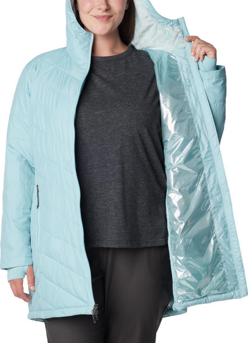 Heavenly Long Hooded Jacket, Extended - Womens - Aqua Haze 5