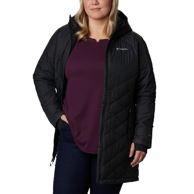 Heavenly Long Hooded Jacket, Extended - Womens - Black 1