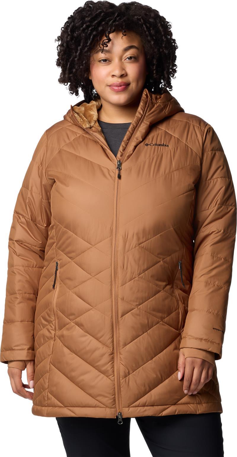 Heavenly Long Hooded Jacket, Extended - Womens - Camel Brown 1