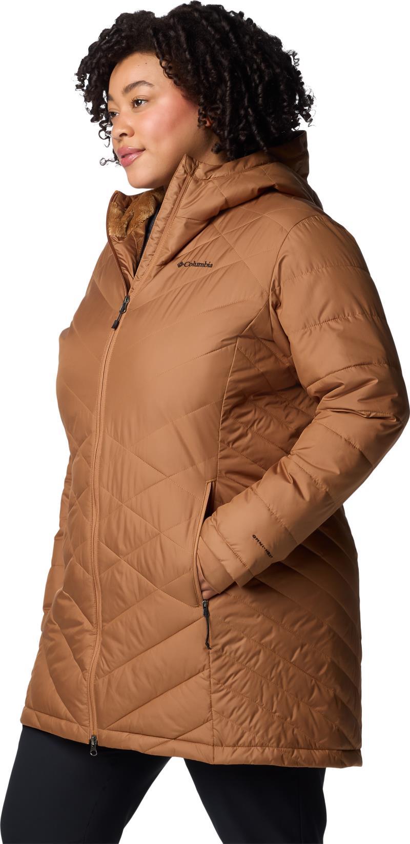 Heavenly Long Hooded Jacket, Extended - Womens - Camel Brown 2