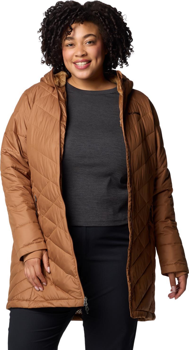 Heavenly Long Hooded Jacket, Extended - Womens - Camel Brown 3