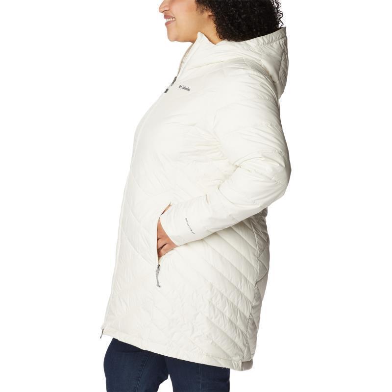 Heavenly Long Hooded Jacket, Extended - Womens - Chalk 3