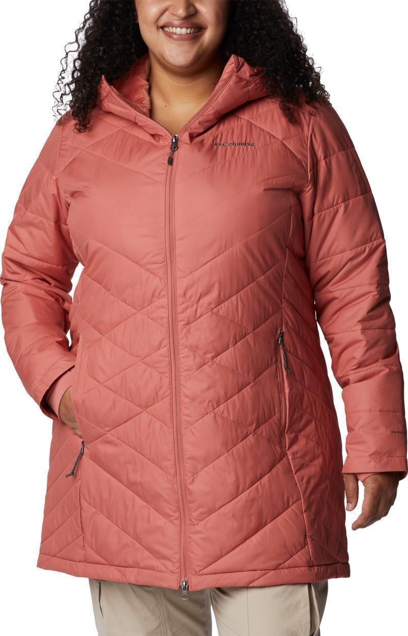 Heavenly Long Hooded Jacket, Extended - Womens - Dark Coral 1