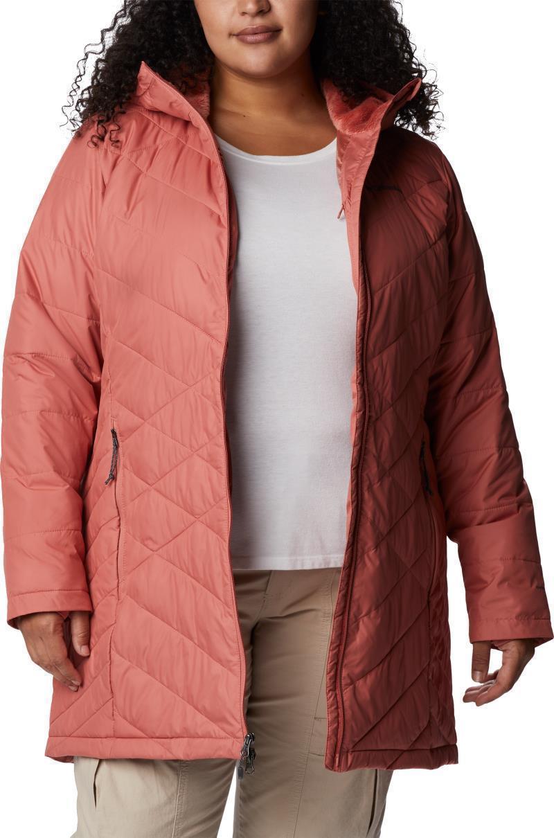 Heavenly Long Hooded Jacket, Extended - Womens - Dark Coral 2