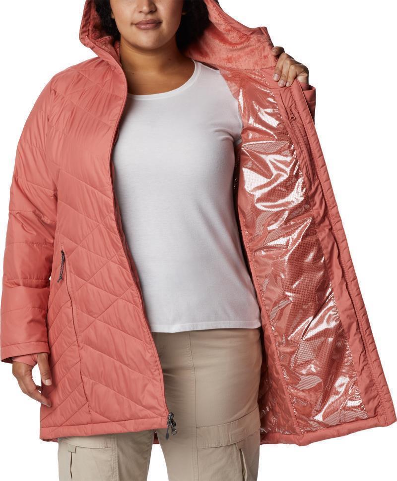 Heavenly Long Hooded Jacket, Extended - Womens - Dark Coral 3